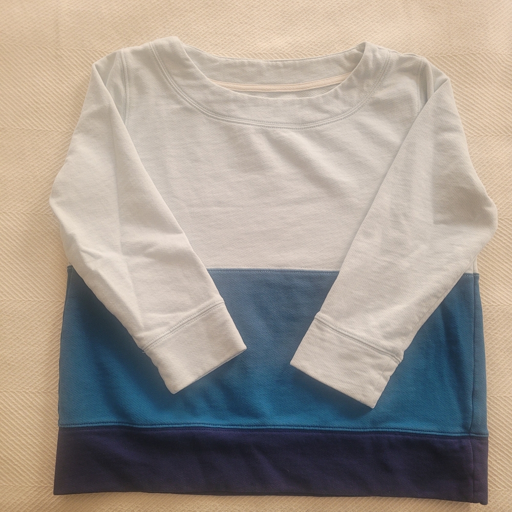 Blue Hi-Line Colorblock Sweatshirt